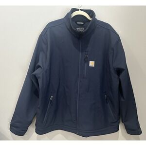 Carhartt Rain Defender Jacket Mens 2XL Relaxed Fit Heavyweight  Navy OJ2199 NWOT